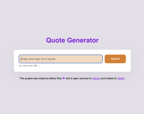 Quote Generator Project