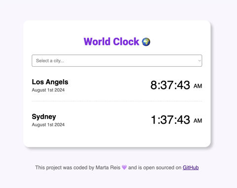 The World Clock Projet